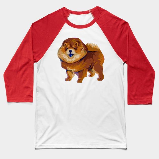 Cute Modern Chow Chow Dog Doggo Puppy Baseball T-Shirt by banditotees